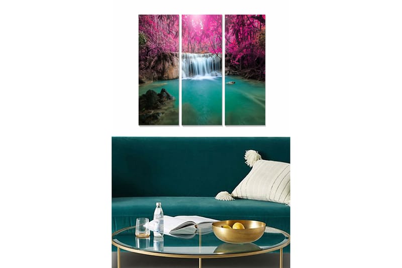 Canvasbilde Scenic 3-pk flerfarget, 22x05 cm