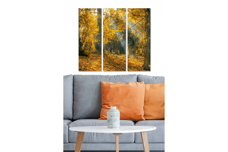 Canvasbilde Scenic 3-pk flerfarget - 22x05 cm - Innredning - Bilder & kunst - Lerretsbilder