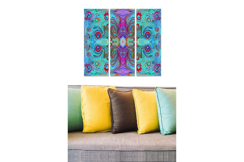 Canvasbilde Scenic 3-pk flerfarget, 22x05 cm