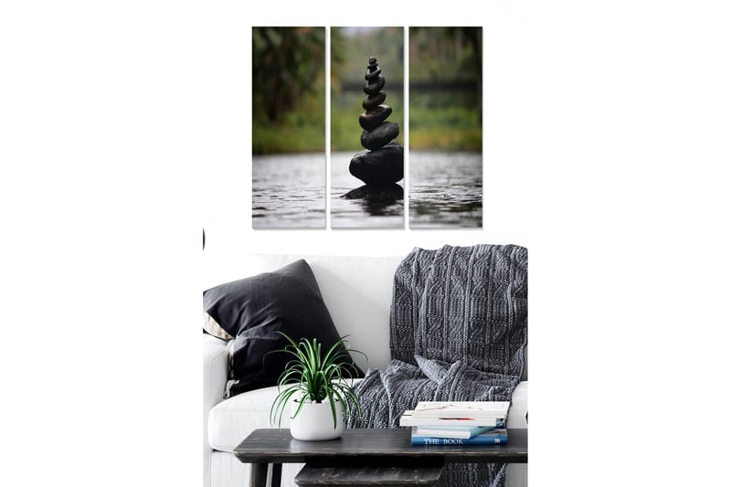 Canvasbilde Scenic 3-pk flerfarget, 22x05 cm