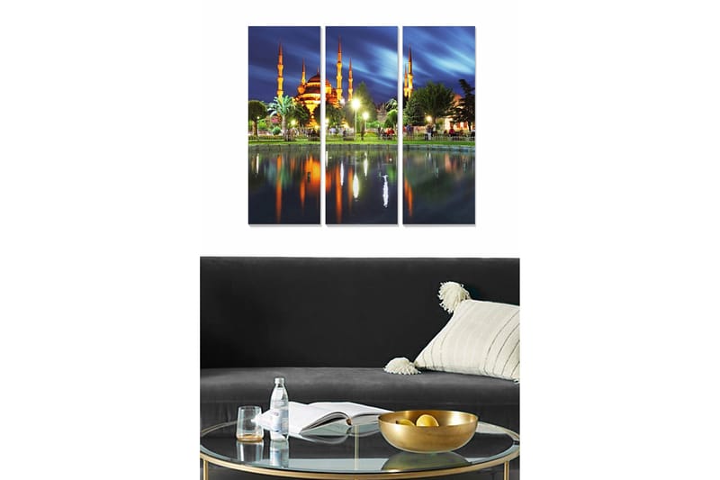 Canvasbilde Scenic 3-pk flerfarget, 22x05 cm