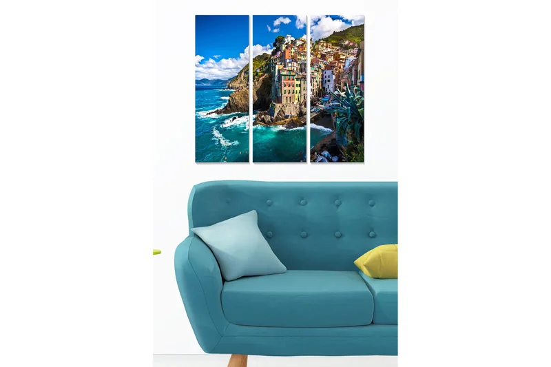 Canvasbilde Scenic 3-pk flerfarget, 22x05 cm