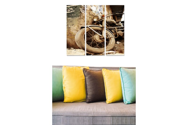 Canvasbilde Transportation 3-pk Flerfarget - 22x05 cm - Innredning - Bilder & kunst - Lerretsbilder