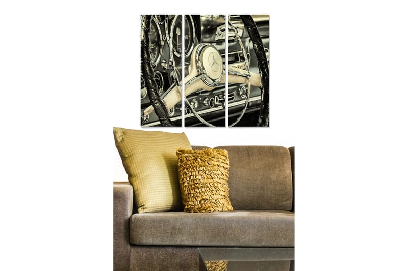 Canvasbilde Transportation 3-pk Flerfarget, 22x05 cm