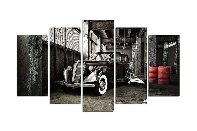 Canvasbilde Vehicles 5-pk Flerfarget - 22x06 cm - Innredning - Bilder & kunst - Lerretsbilder