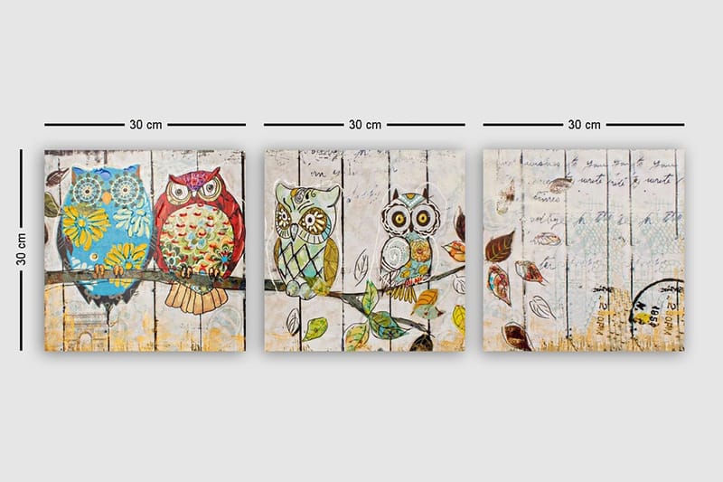 Canvasbilde VP Italy 3-pk Flerfarget - 33x03 cm - Innredning - Bilder & kunst - Lerretsbilder