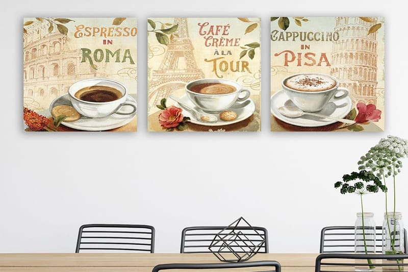 Canvasbilde VP Italy 3-pk Flerfarget, 33x03 cm