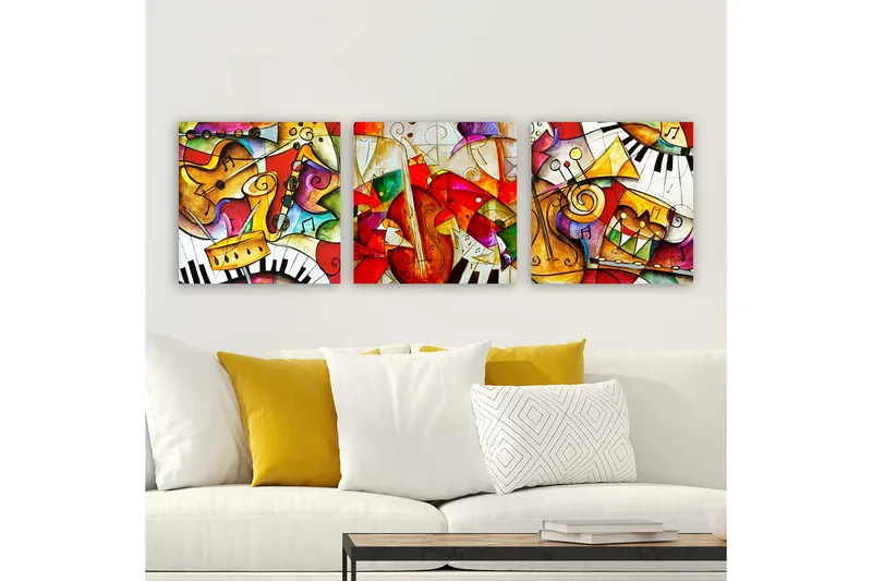 Canvasbilde VP Italy 3-pk Flerfarget - 33x03 cm - Innredning - Bilder & kunst - Lerretsbilder