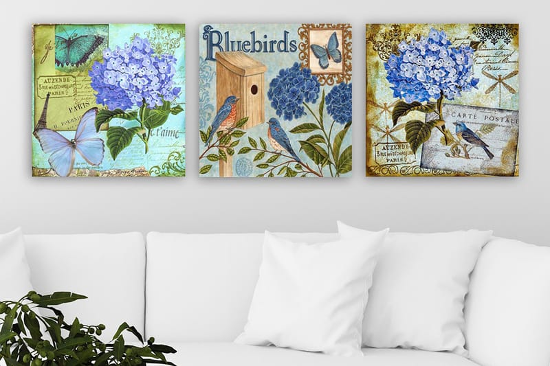Canvasbilde VP Italy 3-pk Flerfarget - 33x03 cm - Innredning - Bilder & kunst - Lerretsbilder