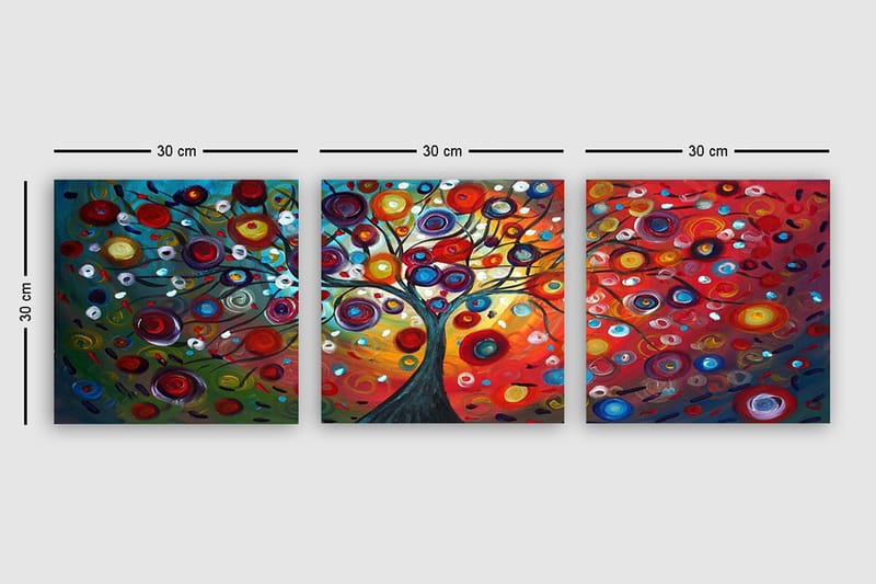 Canvasbilde VP Italy 3-pk Flerfarget - 33x03 cm - Innredning - Bilder & kunst - Lerretsbilder