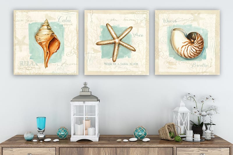 Canvasbilde VP Italy 3-pk Flerfarget - 33x03 cm - Innredning - Bilder & kunst - Lerretsbilder