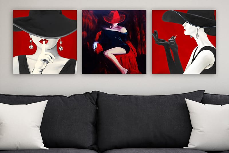 Canvasbilde VP Italy 3-pk Flerfarget - 33x03 cm - Innredning - Bilder & kunst - Lerretsbilder
