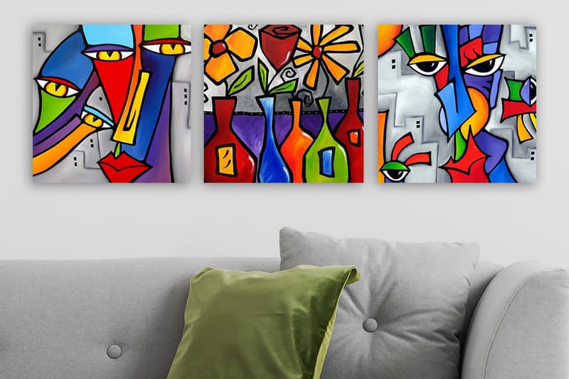 Canvasbilde VP Italy 3-pk Flerfarget - 33x03 cm - Innredning - Bilder & kunst - Lerretsbilder