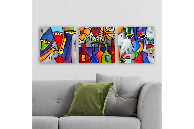 Canvasbilde VP Italy 3-pk Flerfarget - 33x03 cm - Innredning - Bilder & kunst - Lerretsbilder