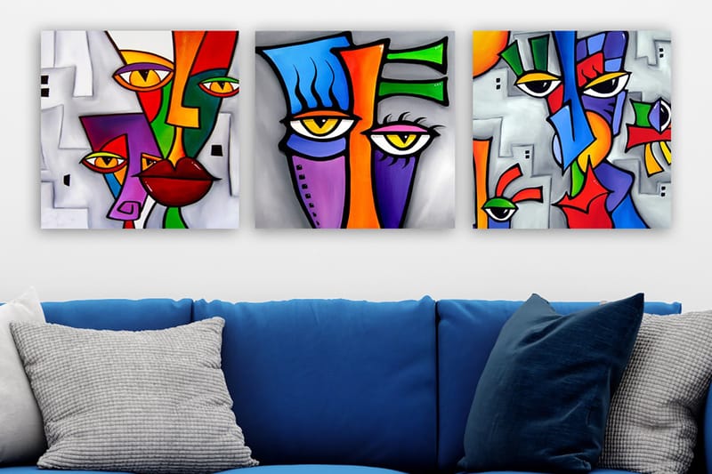 Canvasbilde VP Italy 3-pk Flerfarget - 33x03 cm - Innredning - Bilder & kunst - Lerretsbilder