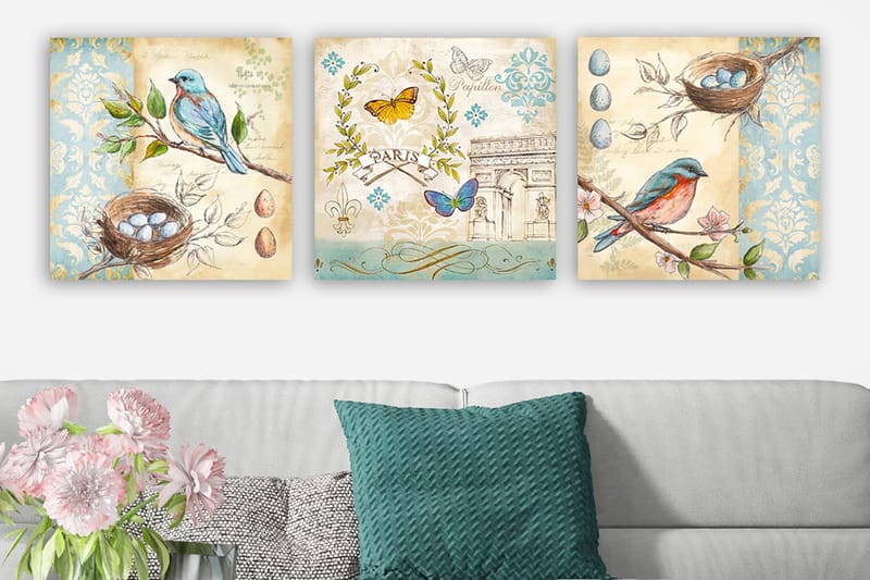 Canvasbilde VP Italy 3-pk Flerfarget - 33x03 cm - Innredning - Bilder & kunst - Lerretsbilder