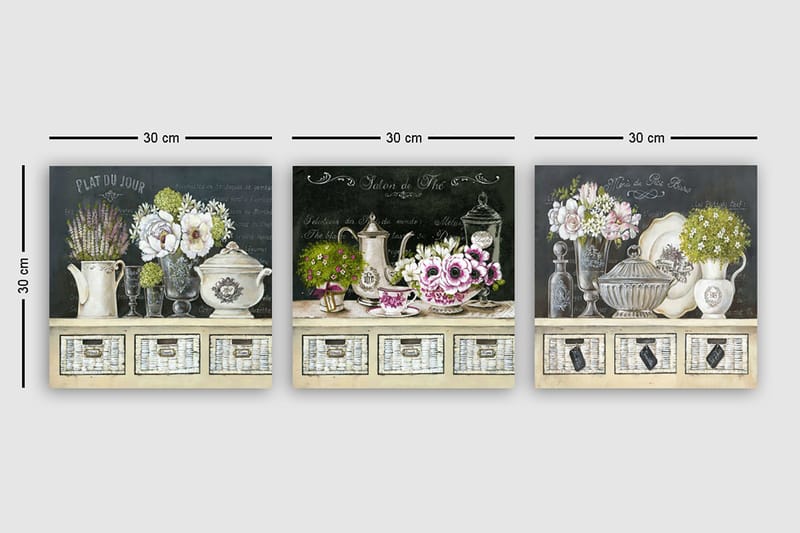 Canvasbilde VP Italy 3-pk Flerfarget - 33x03 cm - Innredning - Bilder & kunst - Lerretsbilder