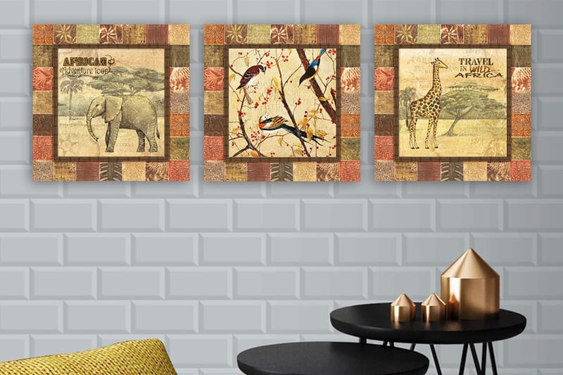 Canvasbilde VP Italy 3-pk Flerfarget - 33x03 cm - Innredning - Bilder & kunst - Lerretsbilder