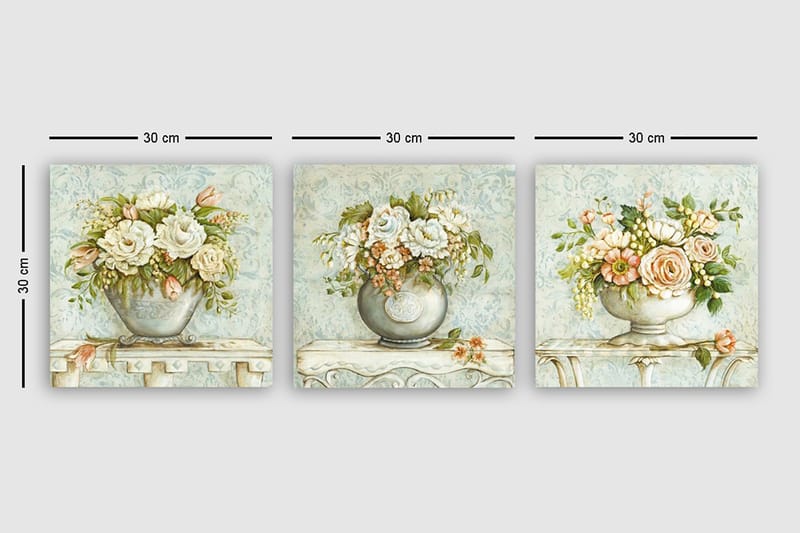 Canvasbilde VP Italy 3-pk Flerfarget - 33x03 cm - Innredning - Bilder & kunst - Lerretsbilder