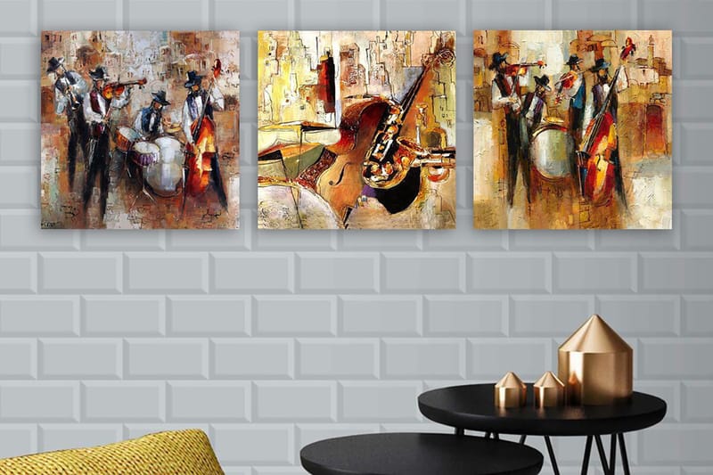Canvasbilde VP Italy 3-pk Flerfarget - 33x03 cm - Innredning - Bilder & kunst - Lerretsbilder