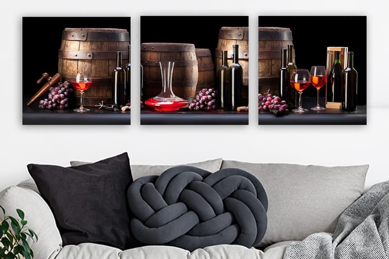 Canvasbilde VP Italy 3-pk Flerfarget - 33x03 cm - Innredning - Bilder & kunst - Lerretsbilder