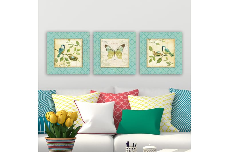 Canvasbilde VP Italy 3-pk Flerfarget - 33x03 cm - Innredning - Bilder & kunst - Lerretsbilder