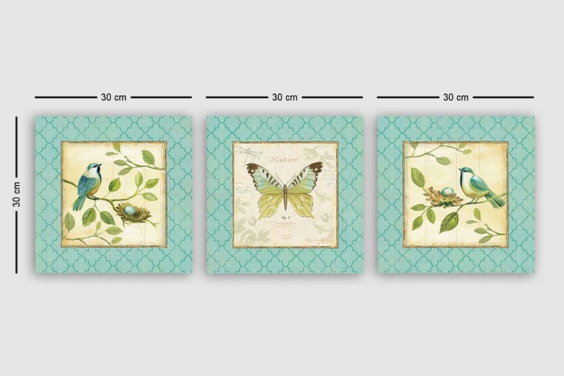 Canvasbilde VP Italy 3-pk Flerfarget - 33x03 cm - Innredning - Bilder & kunst - Lerretsbilder