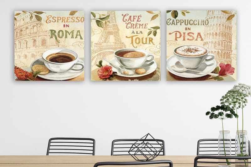 Canvasbilde VP Italy 3-pk Flerfarget - 33x03 cm - Innredning - Bilder & kunst - Lerretsbilder