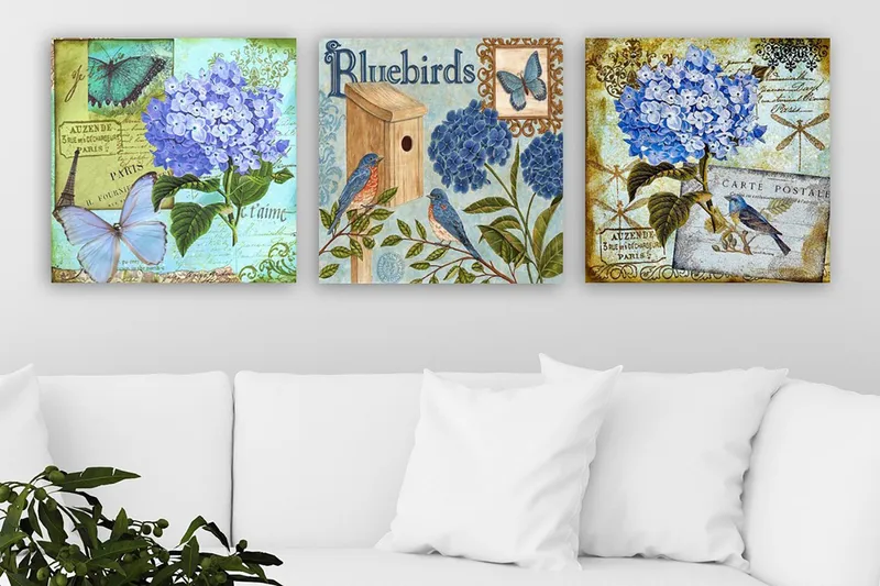 Canvasbilde VP Italy 3-pk Flerfarget, 33x03 cm