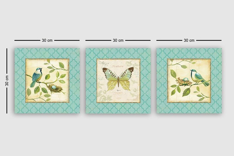 Canvasbilde VP Italy 3-pk Flerfarget - 33x03 cm - Innredning - Bilder & kunst - Lerretsbilder