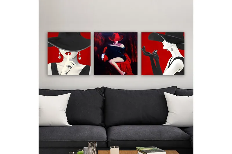 Canvasbilde VP Italy 3-pk Flerfarget - 33x03 cm - Innredning - Bilder & kunst - Lerretsbilder