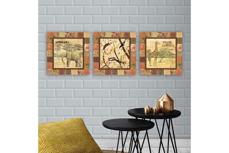 Canvasbilde VP Italy 3-pk Flerfarget - 33x03 cm - Innredning - Bilder & kunst - Lerretsbilder