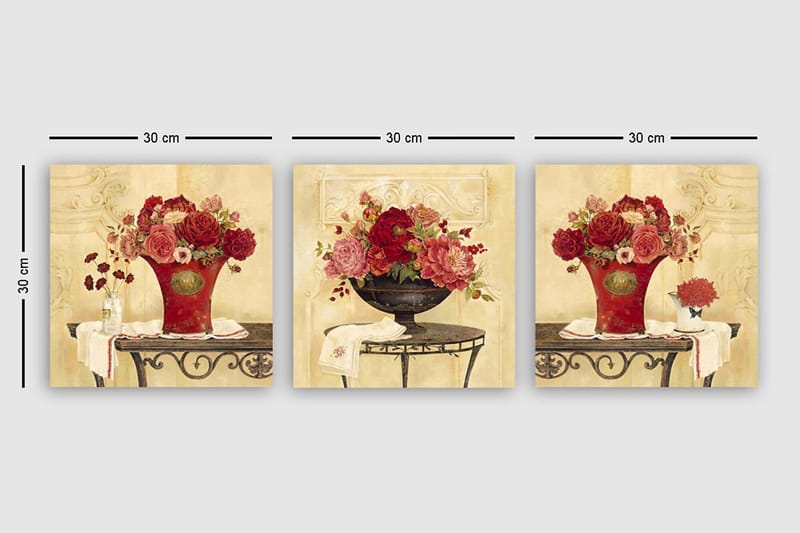 Canvasbilde VP Italy 3-pk Flerfarget - 33x03 cm - Innredning - Bilder & kunst - Lerretsbilder