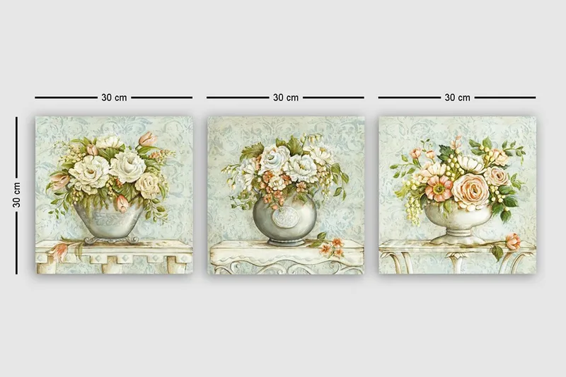 Canvasbilde VP Italy 3-pk Flerfarget - 33x03 cm - Innredning - Bilder & kunst - Lerretsbilder