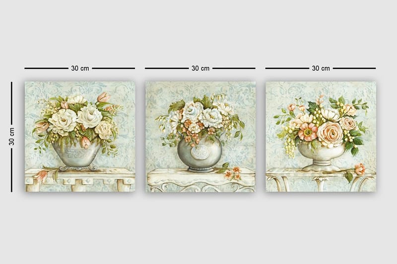 Canvasbilde VP Italy 3-pk Flerfarget - 33x03 cm - Innredning - Bilder & kunst - Lerretsbilder