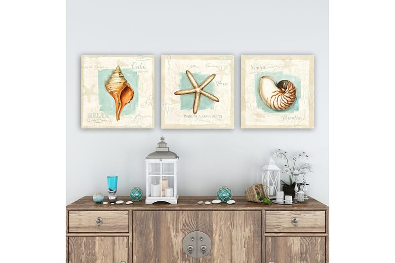 Canvasbilde VP Italy 3-pk Flerfarget - 33x03 cm - Innredning - Bilder & kunst - Lerretsbilder