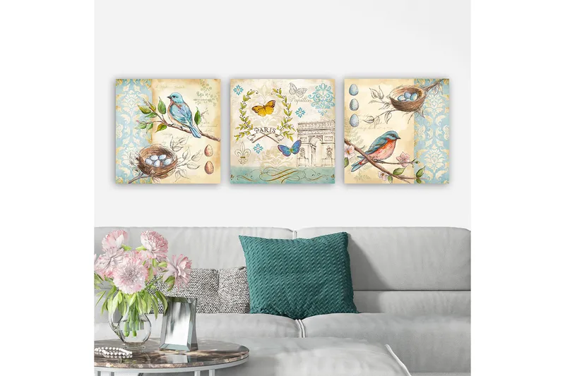 Canvasbilde VP Italy 3-pk Flerfarget - 33x03 cm - Innredning - Bilder & kunst - Lerretsbilder