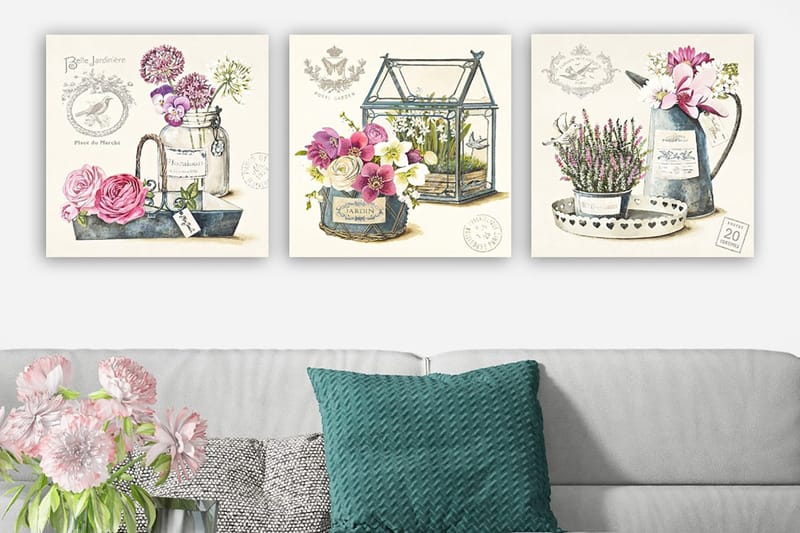 Canvasbilde VP Italy 3-pk Flerfarget - 33x03 cm - Innredning - Bilder & kunst - Lerretsbilder