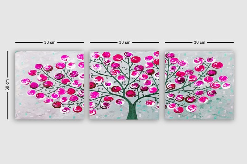 Canvasbilde VP Italy 3-pk Flerfarget - 33x03 cm - Innredning - Bilder & kunst - Lerretsbilder