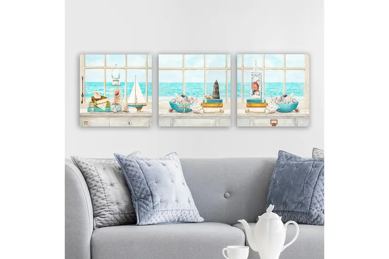 Canvasbilde VP Italy 3-pk Flerfarget - 33x03 cm - Innredning - Bilder & kunst - Lerretsbilder