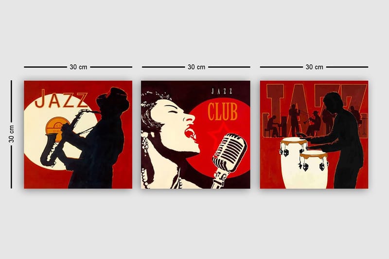 Canvasbilde VP Italy 3-pk Flerfarget - 33x03 cm - Innredning - Bilder & kunst - Lerretsbilder