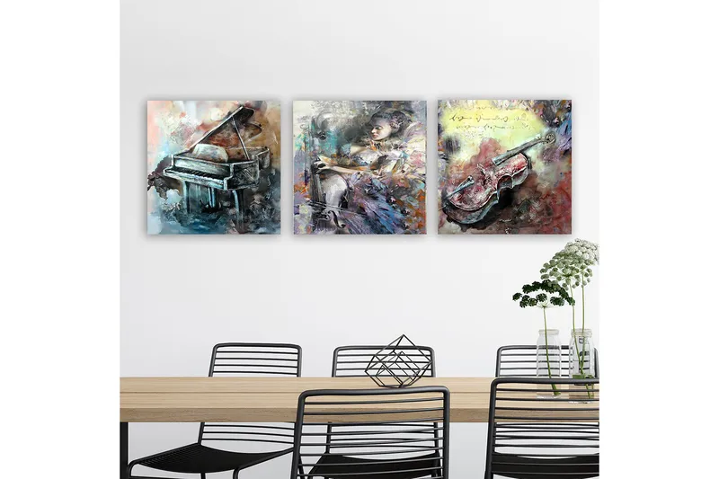 Canvasbilde VP Italy 3-pk Flerfarget - 33x03 cm - Innredning - Bilder & kunst - Lerretsbilder