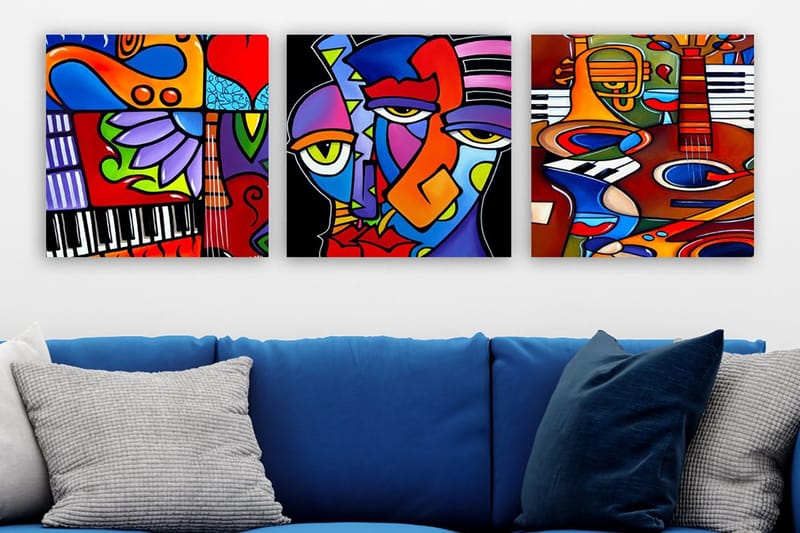 Canvasbilde VP Italy 3-pk Flerfarget - 33x03 cm - Innredning - Bilder & kunst - Lerretsbilder