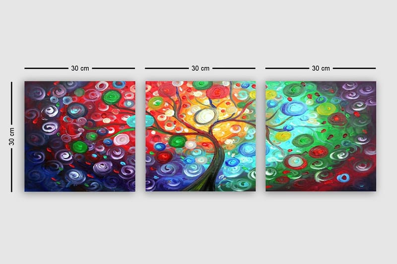 Canvasbilde VP Italy 3-pk Flerfarget - 33x03 cm - Innredning - Bilder & kunst - Lerretsbilder