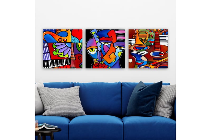 Canvasbilde VP Italy 3-pk Flerfarget - 33x03 cm - Innredning - Bilder & kunst - Lerretsbilder