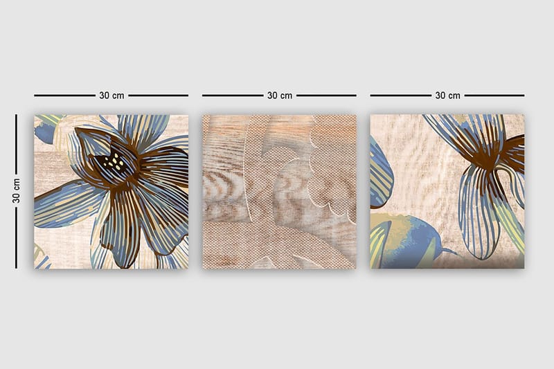 Canvasbilde VP Italy 3-pk Flerfarget - 33x03 cm - Innredning - Bilder & kunst - Lerretsbilder