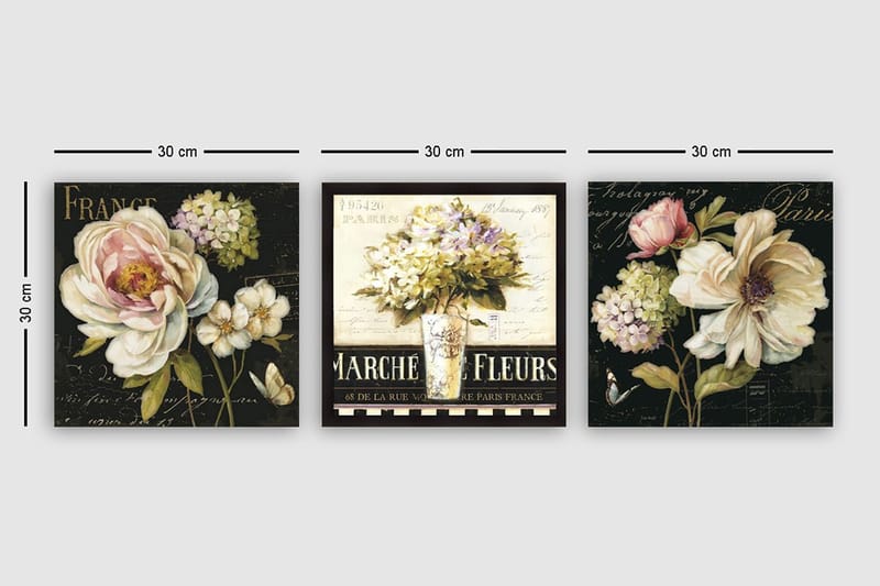 Canvasbilde VP Italy 3-pk Flerfarget - 33x03 cm - Innredning - Bilder & kunst - Lerretsbilder