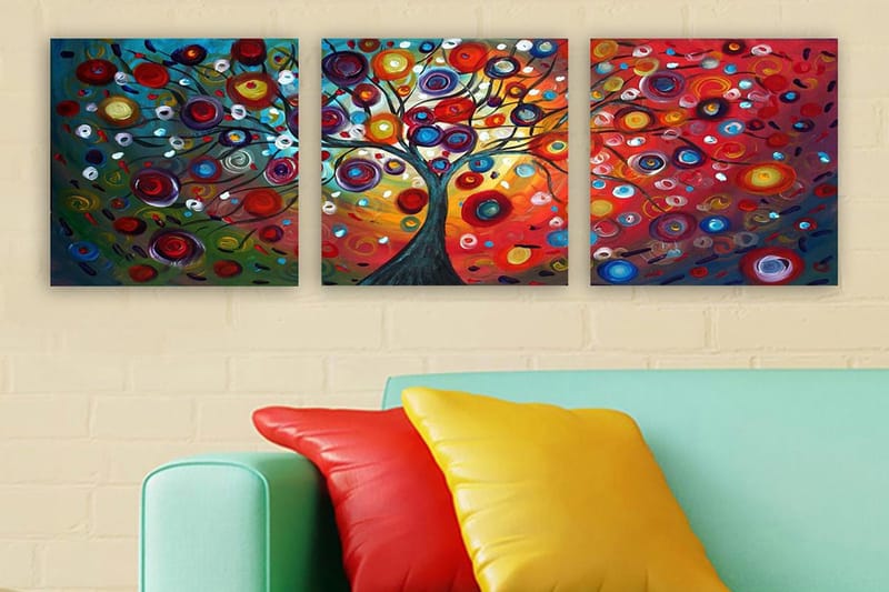 Canvasbilde VP Italy 3-pk Flerfarget, 33x03 cm