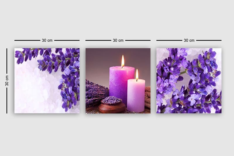 Canvasbilde VP Italy 3-pk Flerfarget - 33x03 cm - Innredning - Bilder & kunst - Lerretsbilder