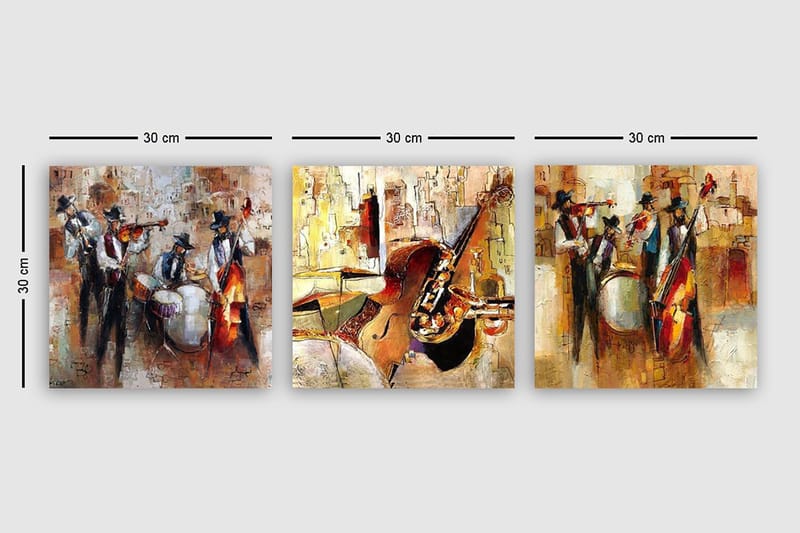 Canvasbilde VP Italy 3-pk Flerfarget - 33x03 cm - Innredning - Bilder & kunst - Lerretsbilder